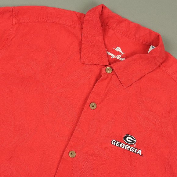 Tommy Bahama Other - Tommy Bahama UGA Georgia Bulldogs Silk Tropic Isles Camp Shirt in Red Size XL